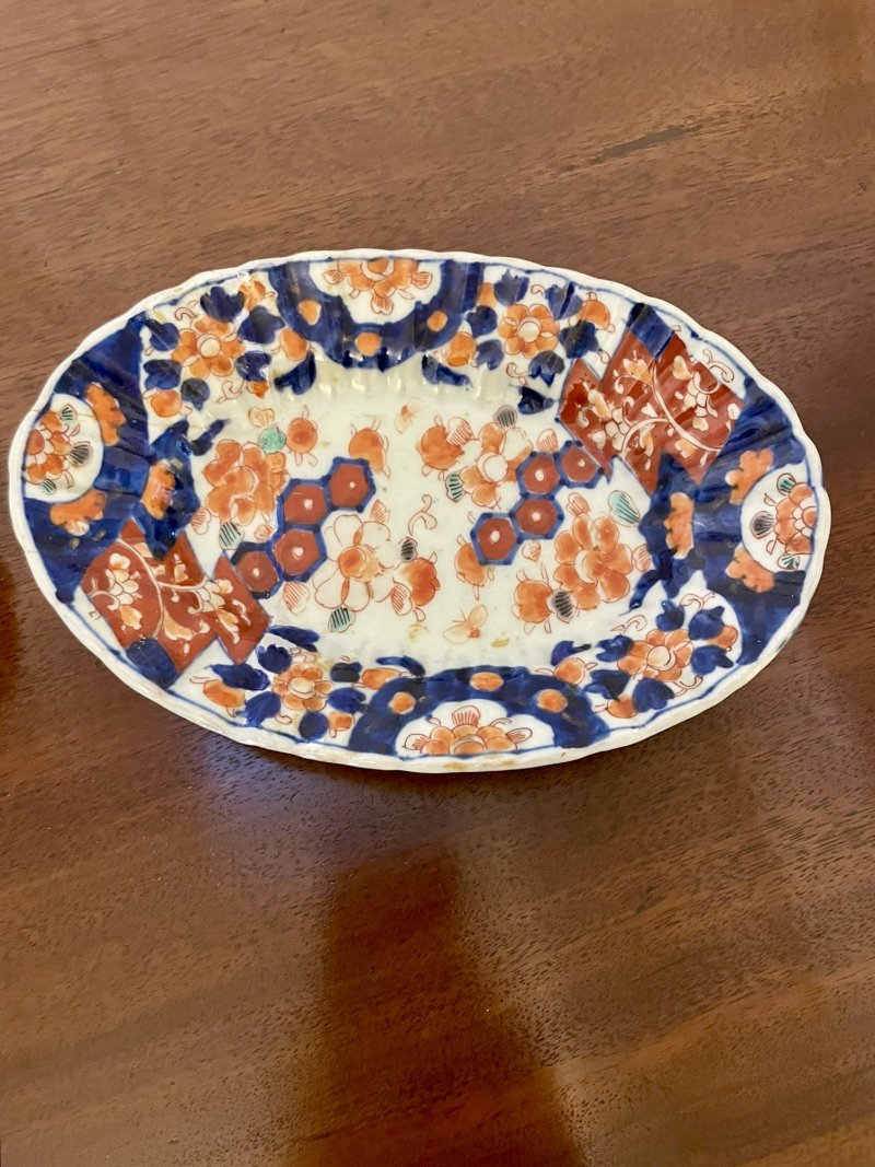 Pair of Antique Japanese Imari Porcelain Plates